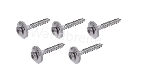 Spenglerschrauben aus Edelstahl V2A rostfrei 2-teilig mit EPDM-Dichtscheibe D15mm TX20 Antrieb Torx DIN 7995 ISO 3506 Durchmesser-Schraube 4,5mm (4,5 x 20 mm, 500)