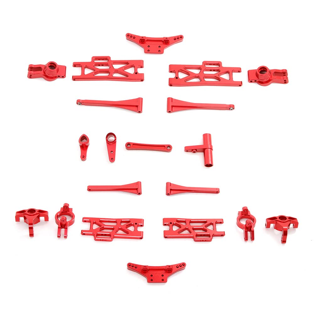 Lmzzdld Metall Upgrade ZubehöR Kit Lenkung Becher Schwingen Arm Set für 104009 12402-A 12401 12404 12409 RC Auto Teile,3