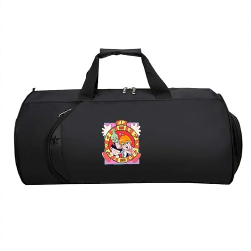 M-ob Psyc-ho 100 HandgepäCk Tasche, Leichte Faltbare Duffel Taschen, Reisetasche Weekendertasche füR Damen Herren Flugzeug(Black 5)