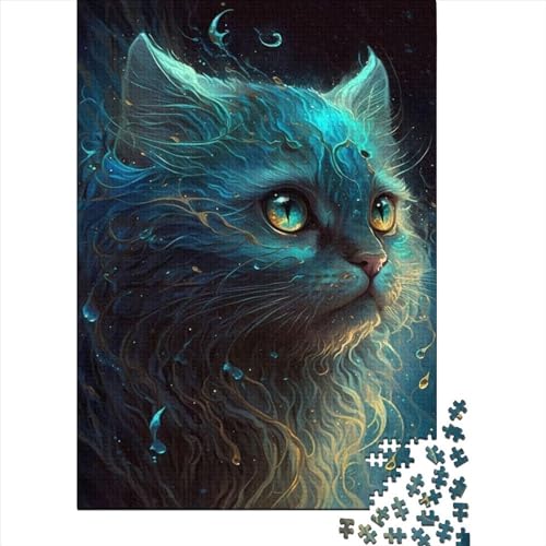 Bunte Katzen-Puzzles für Erwachsene und Jugendliche, 500 Teile für Erwachsene, schwierige Puzzles, Spielspielzeug für Erwachsene, Familienpuzzles, Geschenk (Größe: 52 x 38 cm)