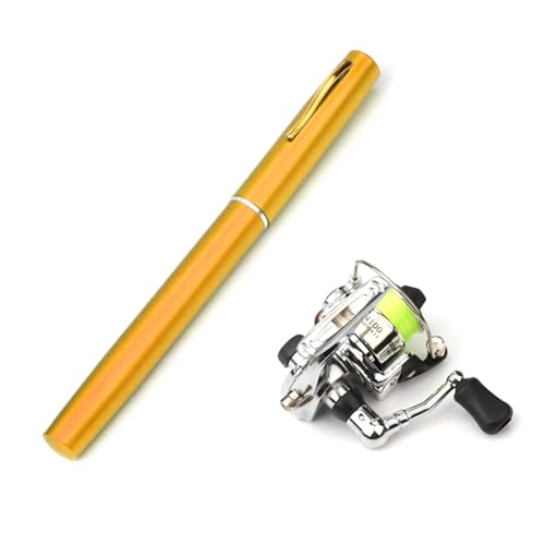 JTQYFI Stift Geformt Angelrute Reel Combo Sets Teleskop Tragbare Tasche Stift Angelrute Für Meer Angeln Outdoor Angeln