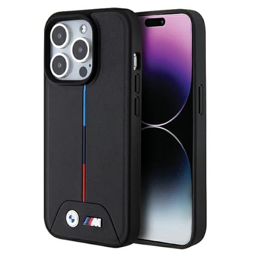 BMW BMHMP15X22PVTK Hülle für iPhone 15 Pro Max 6.7" Schwarz hardcase Quilted Tricolor