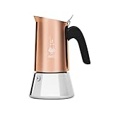 Bialetti New Venus Kaffeemaschine 4 Tassen, Anti-Brand-Griff, nicht für Induktion geeignet, 4 Tassen (170 ml), Edelstahl, Bronze