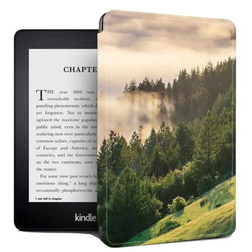 Hülle Für Kindle 8. Generation, Schlanke Und Leichte Smart Cover Hülle Mit Auto Sleep & Wake Für Kindle E-Reader 6" Display, 8. Generation 2016 Release - Wald Und Wolkenmeer