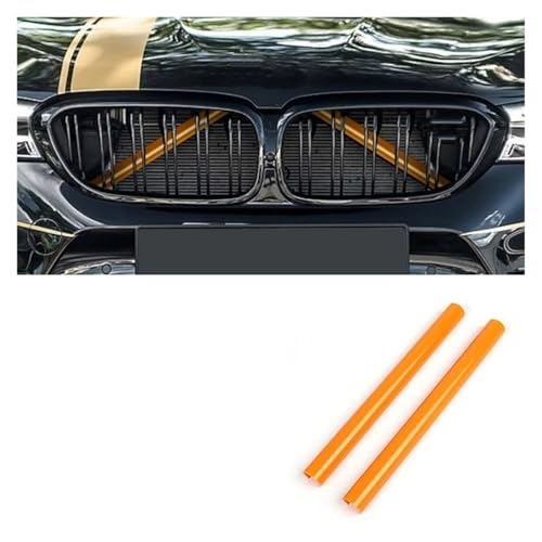 Frontgrills Für F10 F11 F02 F30 F32 F44 Serie Auto Sport Styling Dekoration Abdeckrahmen F20 F21 F22 F23 Kühlergrill Zierleisten Front Bumper Grille(Orange)