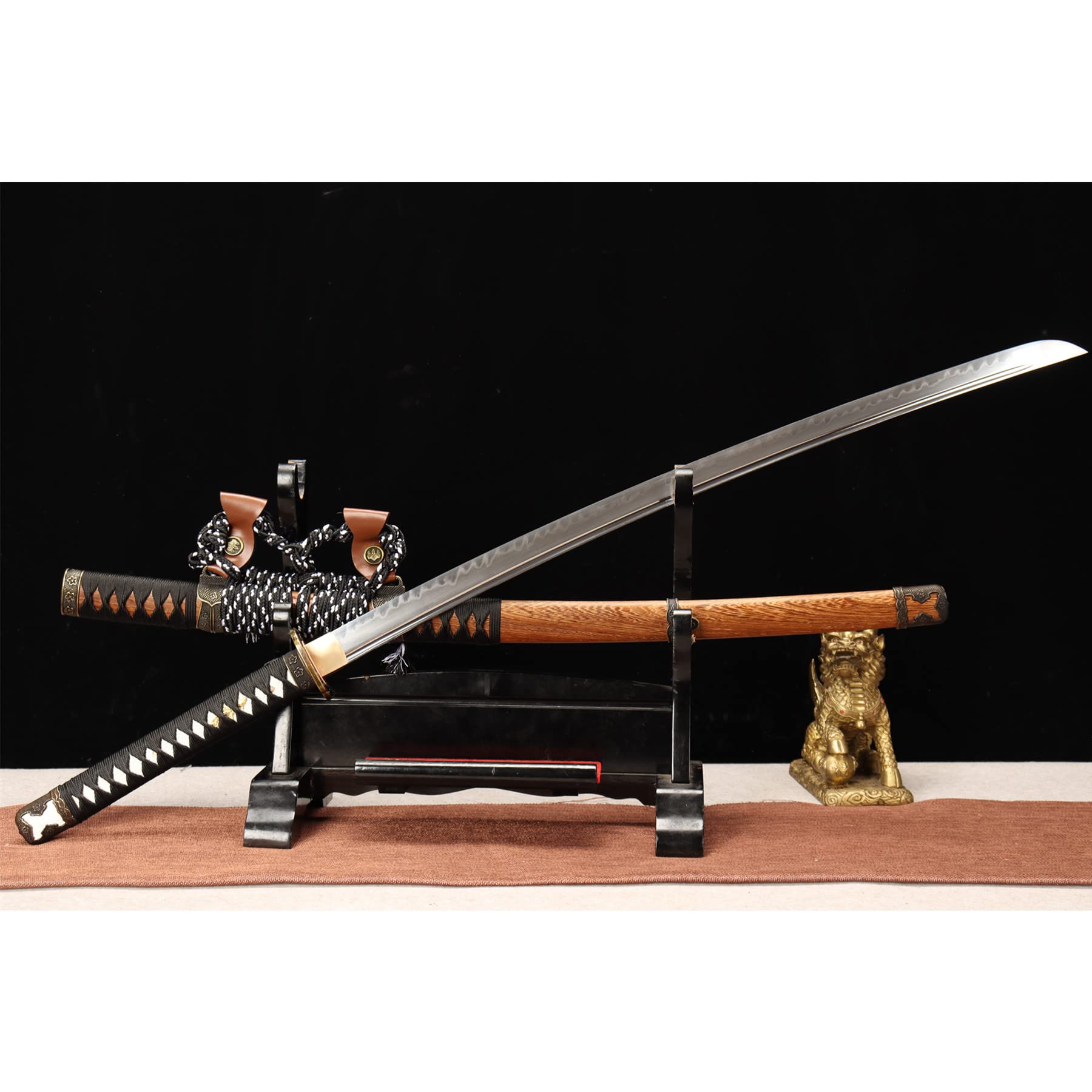 LQSMX sword echtes Katana Schwert 41in Samurai Schwert Handgeschmiedeter T10 Stahl/scharf