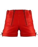 Bockle Kurze Zimmermann Lederhose Leder Short Red Pants, Size: W40/L34