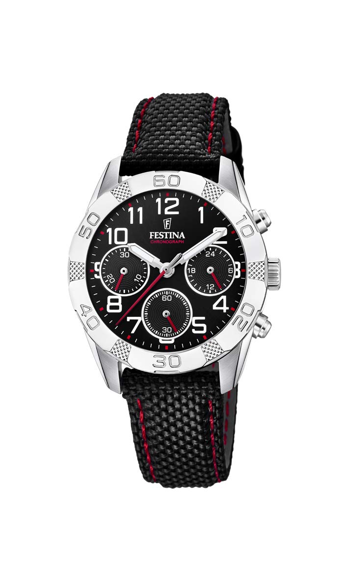 Festina Jungen Chronograph Quarz Uhr mit Stoff Armband F20346/3