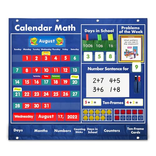 Kalender Mathe Taschendiagramm Klassenzimmer Taschendiagramm Pädagogisches Taschendiagramm Lehrmaterialien Für Den Vorschulkindergarten