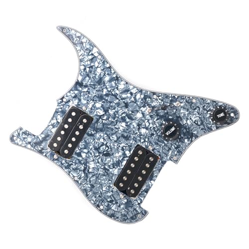 Standard-Pickguard-Tonabnehmer HH Schlagbrett für E-Gitarre, komplettes Set mit Schaltkreis-Frontabdeckung, Standard-Tonabnehmer-Teile-Set (Color : 2)