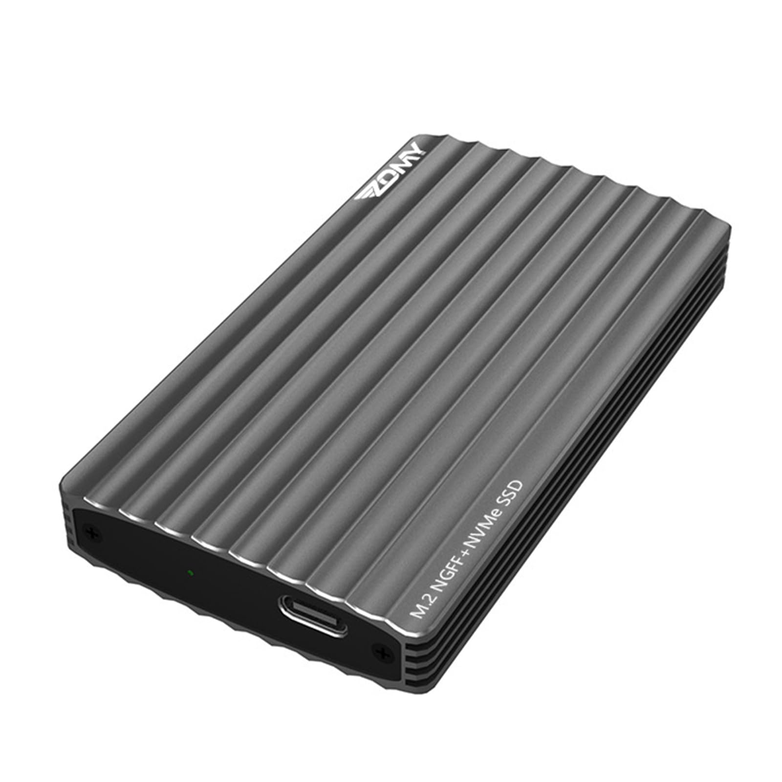 Mllepjdh Doppeltes M.2 NVMe SSD Gehäuse 10 Gbit/s USB 3.1 Gen2 NVMe Gehäuse NGFF 10 Gbit/s SSD Gehäuse Für 2230/2242/2260/2280 Aluminiumgehäuse NGFF SSD Gehäuse