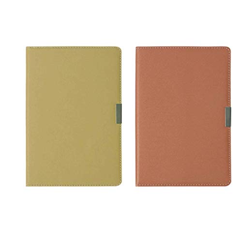 Taschenbuch Mini Journal, Notizbuch, klassisch, liniert, 2er-Pack Notizbücher, liniertes Tagebuch aus dickem Premiumpapier mit 80 g/m², Hardcover-Notizbuch(Tyrant Gold+orange)