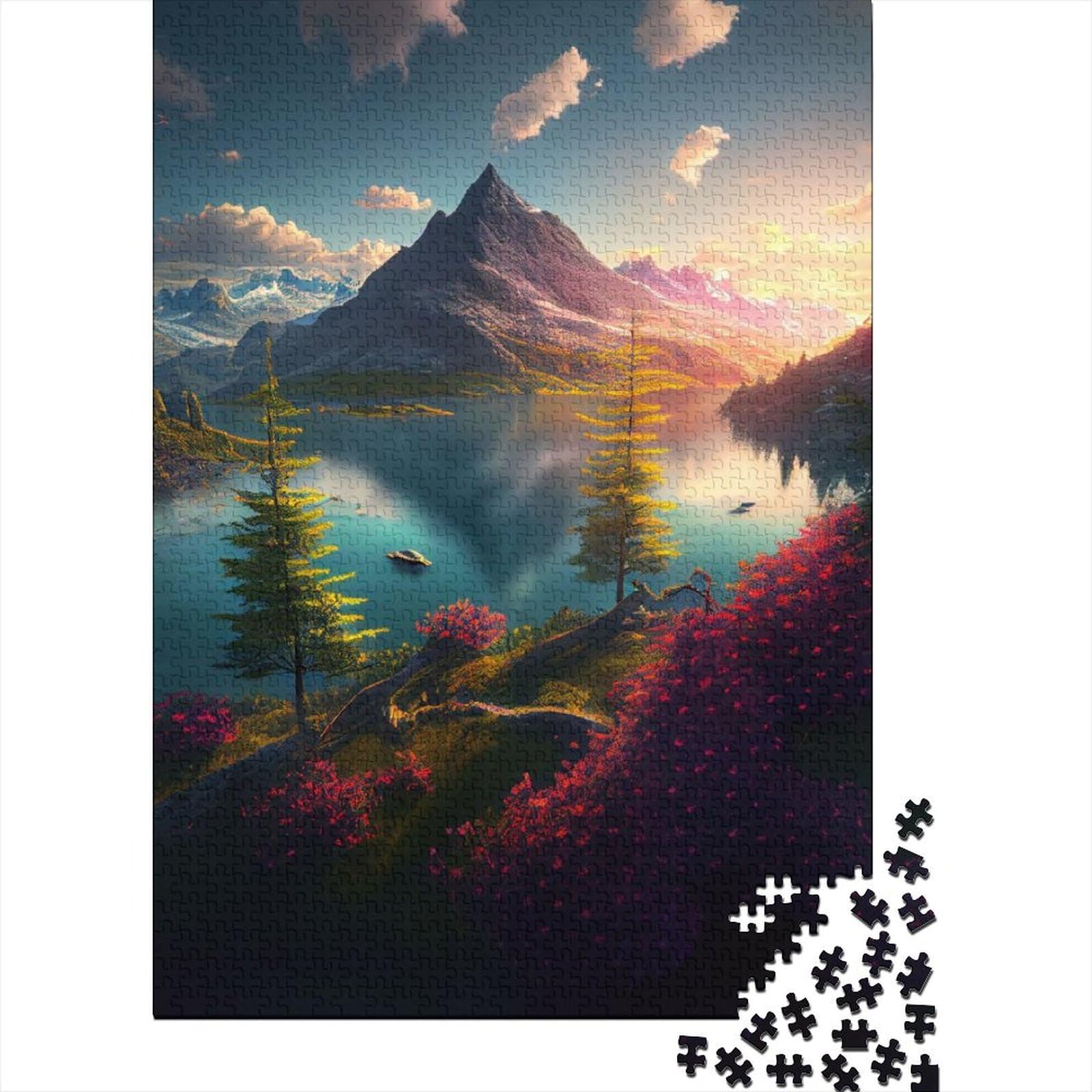 Naturlandschafts-Puzzles, Puzzles für Erwachsene, Teenager, 1000 Teile, Puzzles für Erwachsene, Spielspielzeug für Erwachsene, Familienpuzzles, Geschenk, 75 x 50 cm