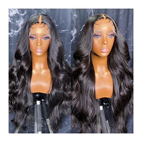 Perücken Körperwelle Lace Front Perücke 13X4 13X6 HD Transparente Lace Front Perücke 8-34" Natürliche Brasilianische Echthaarperücke Vorgezupfte lockige Spitzenperücke mit Babyhaar Damenperücke (Colo