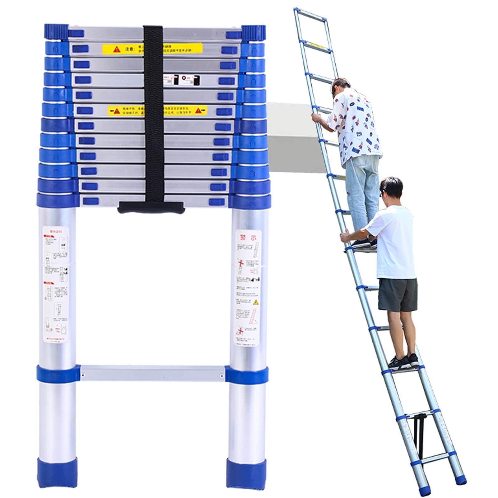 Teleskopleitern, Mehrzweck-Ausziehleiter, Teleskopleiter 8 m/7 m/6,2 m/5 m/4 m/3,8 m/2,6 m, Teleskop-Verlängerungsleiter, Aluminium-Teleskopleitern für Dächer, Heim-Lofts, Wohnmobil-Dachböden