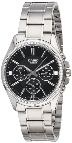 CASIO Herren Analog Quarz Uhr mit Edelstahl Armband MTP-1375D-1