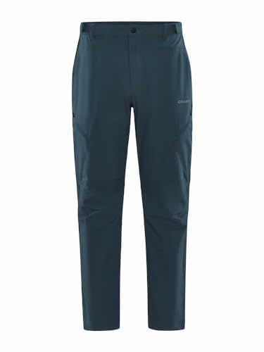 Craft ADV EXPLORE TECH PANTS Outdoorhose Herren M | Pond | 4-Wege-Stretch | vorgeformte Knie | Verstellbarer Bund | Gesäßtasche mit Reißverschluss | Wanderhose Herren | Funktionshose Herren