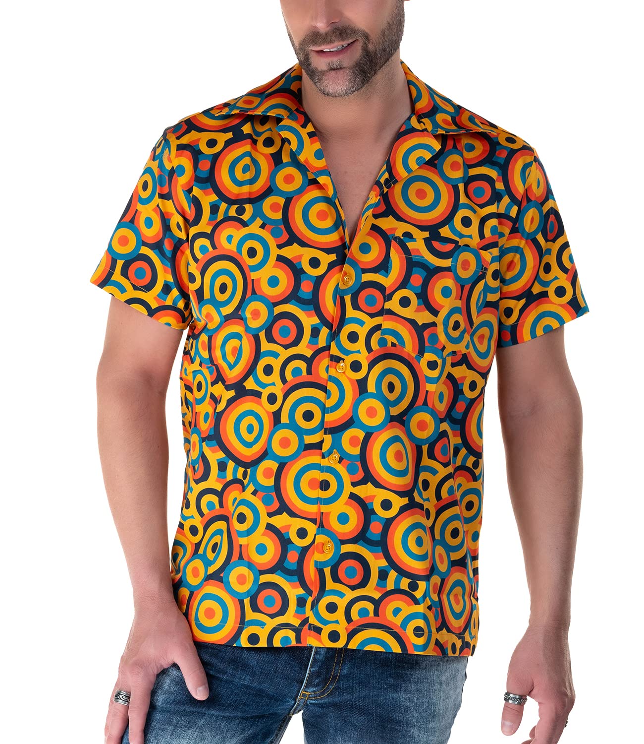 Comycom Kurzarm-Shirt »70s Circles« 5XL