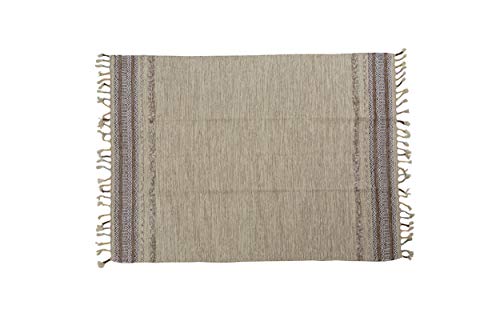 Dmora Moderner Boston-Teppich, Kelim-Stil, 100% Baumwolle, beige, 230x160cm