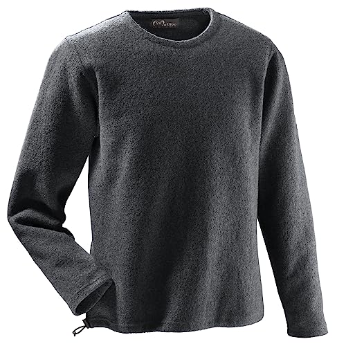 Mufflon Herren Wollpullover Mu- Leon W100 Anthra dunkelgrau - XL