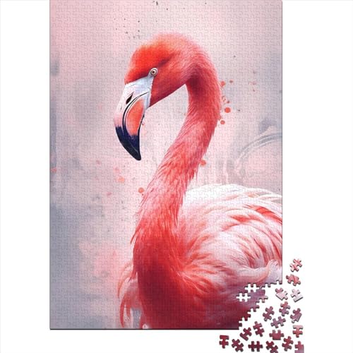 1000 Puzzles für Erwachsene, 1000 Teile, Flamingo-Tiere, Holzpuzzles, Puzzles für Erwachsene, Teenager für Erwachsene, 1000-teiliges Puzzle (Größe: 75 x 50 cm)