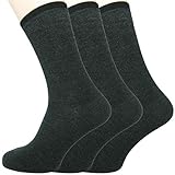 Loonysocks Herren 3 Paar Socken Ascona Merino Wolle, dunkelgrau,Gr.39-42