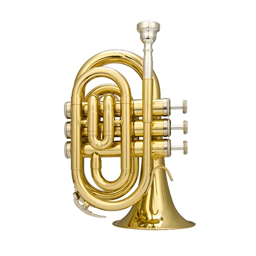 Trompete Messing Tragbare Trompete B-Flat Pocket Cornet Messing Instrument