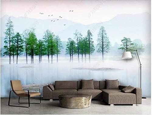 Handgemalte Tinte Landschaft Stimmung Wälder 3D Tapeten Wanddekoration Fototapete Sofas Wohnzimmer Wandbild Schlafzimmer-200cm×140cm