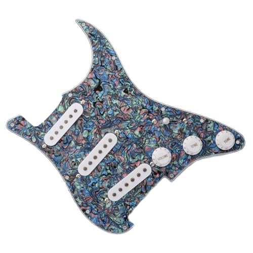 Standard-Pickguard-Tonabnehmer 1 Set 3-lagige praktische Gitarren-Schlagbrett-Tonabnehmer Single Coil E-Gitarre exquisite Teile (Color : R)