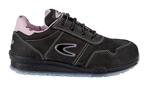 Cofra 78500-010.W35 ALICE S3 SRC Sicherheitsschuhe, Schwarz/Rosa, Größe 35