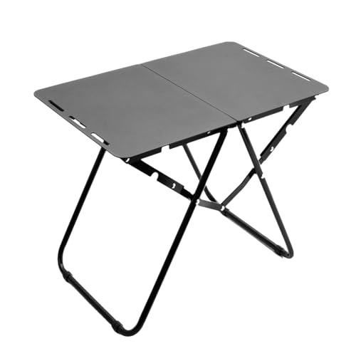 Tragbarer Klapptisch | Tragbarer Aluminium-Klapptisch für den Außenbereich | klappbarer Design-Grilltisch aus Metall für Strand, Grill, Picknick und Camping