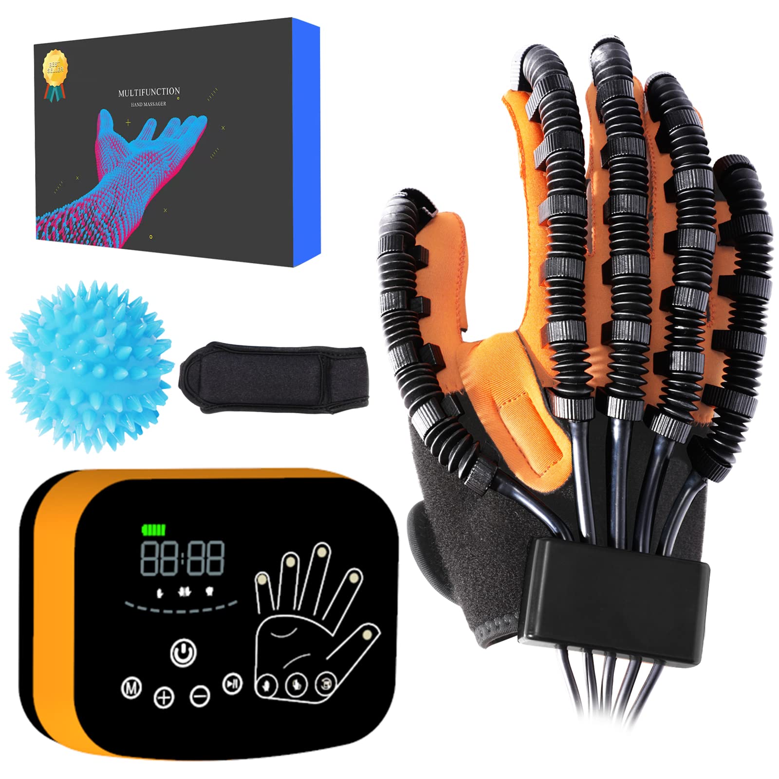 EMFOCU Upgrade Finger und Handfunktions Roboter Reha Handschuhe,richtige für Zerebralparese Arthritis Schlaganfall Hemiplegie handtherapie,schlaganfall-handschuhe,hand rehabilitation robot handschuhe