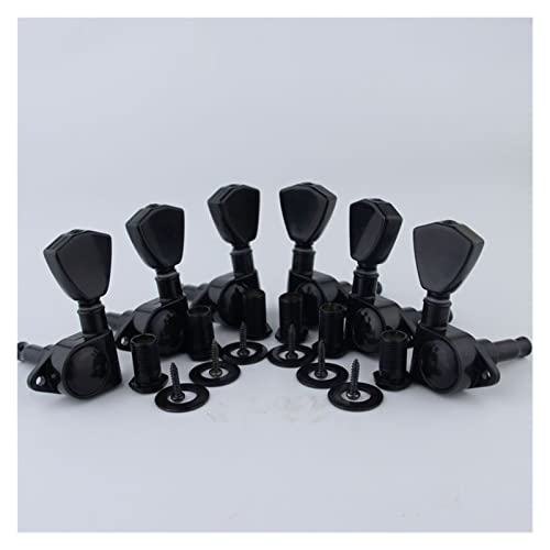 ALFAAL 1 Set Gitarren-Mechaniköpfen, Trapezknopf, Schwarz