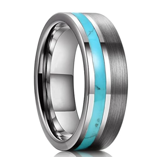 Ring Ringe Damen Bijouterie Herren Mode 8Mm Blau Ring Für Männer Vintage Ring Männer Ehering Geschenk 6 Style36