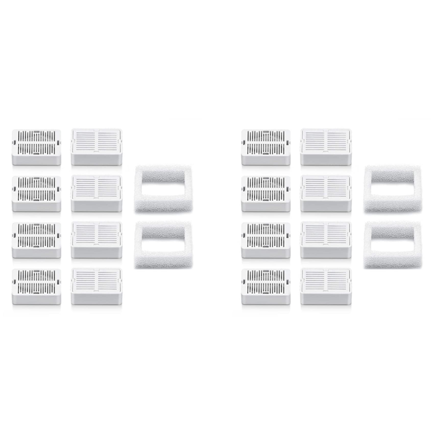 Piuusngy 20 Stücke Katzenbrunnen Ersatzfilter, für Keramik Haustier Trinkbrunnen Edelstahl Haustier Trinkbrunnen