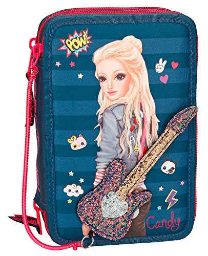 Depesche 6383 - Federtasche 3 fach Top Model, Popstar Gitarre blau