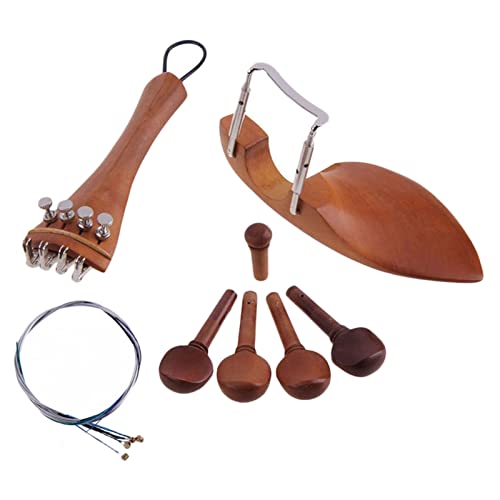 Gitarren Stimmwirbel 4/4 Violinteile Zubehör Jujube Hölzerne Kinnstütze Tailpiece Fein Tuner Tuning PEG Heckmagne Endpin Saiten Kit DIY.