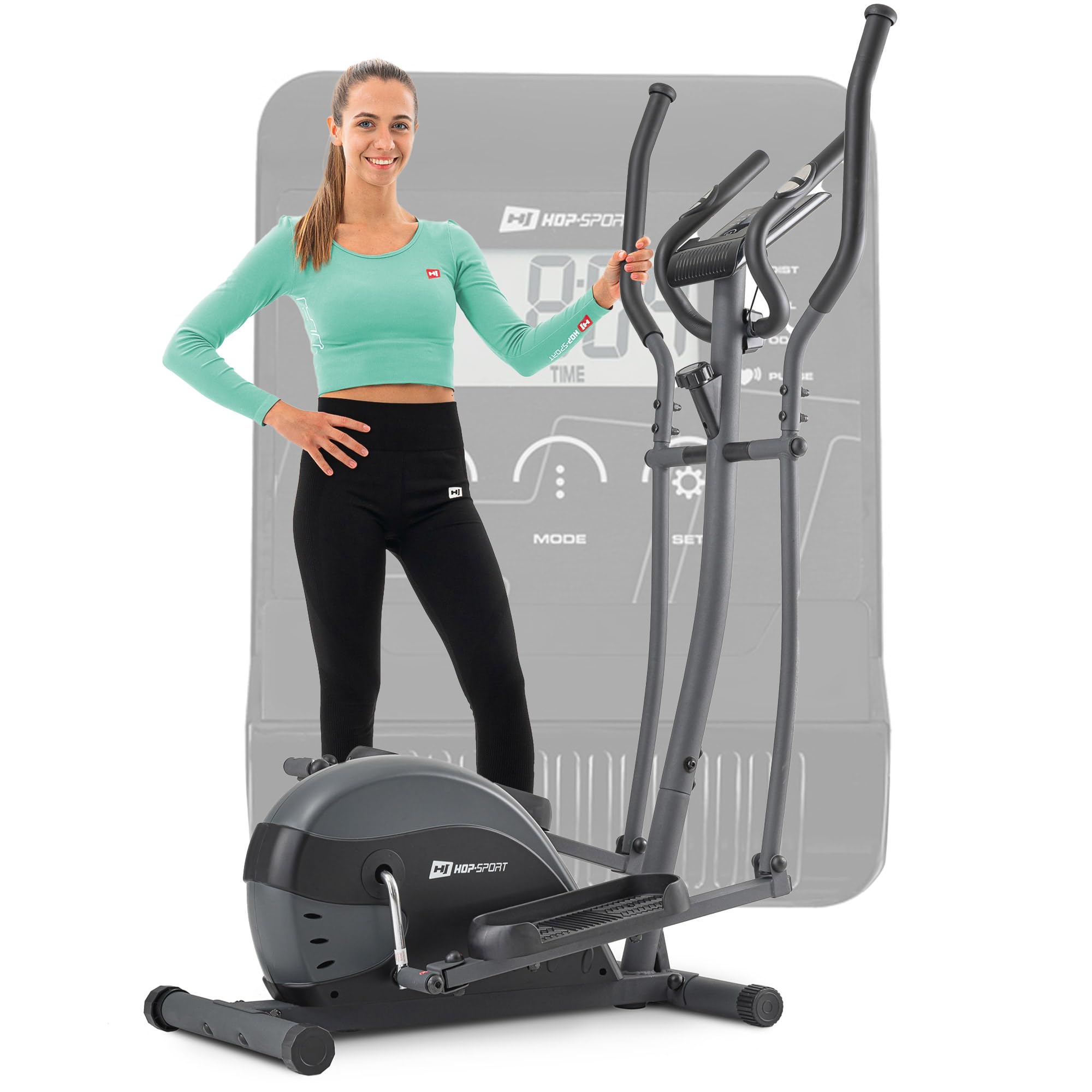 Hop-Sport Crosstrainer HS-003C Ergometer Ellipsentrainer Nordic Walking Stepper Ideal für Zuhause bis 120 kg