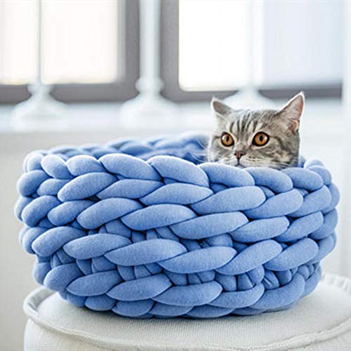 Hundehöhle Kleine Hunde Hundebetten Hundekomfortbett Tragbares Hundebett Günstige Hundebetten Hundehöhlenbett Haustierhöhle Luxus Hundebett 50cm,Blue