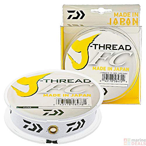 Daiwa Angelschunr J-Thread FC Fluorocarbon 50 m 55 yd 0.455 mm 30 lb Fluorocarbon Meer Spinning Surfcasting Forelle Bolo See