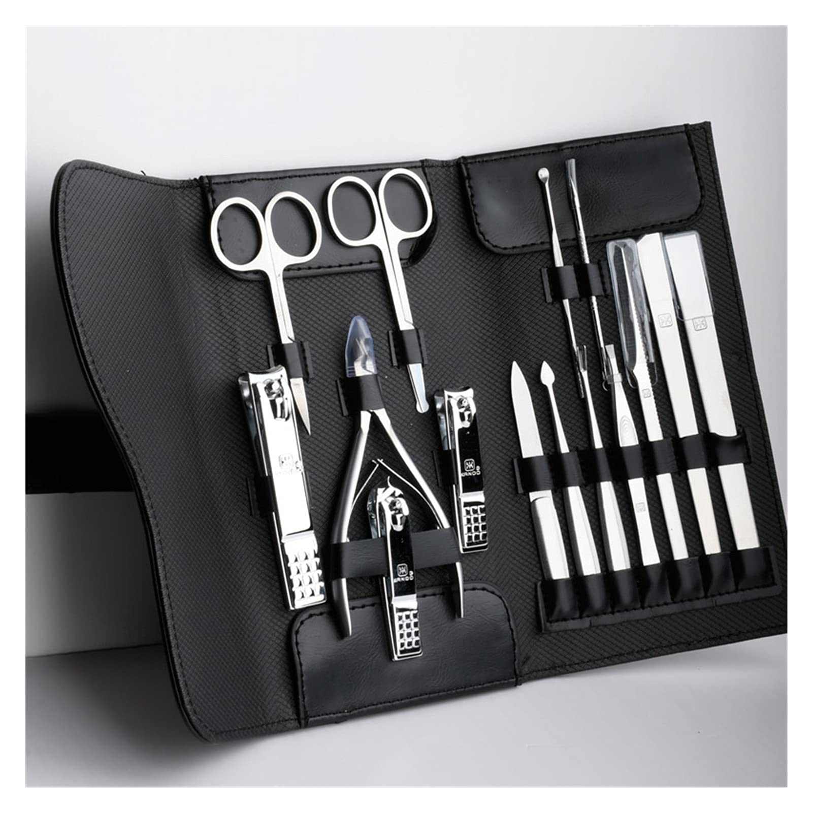 BONAD Zehennagelknipser Nagelschere Set Werkzeug High-End-High-End-Finger-Clippers Haushalt Hand Pediküre-Männer-spezielles tragbares Fall Nagelknipser-Set (Size : Silver White Accessories)