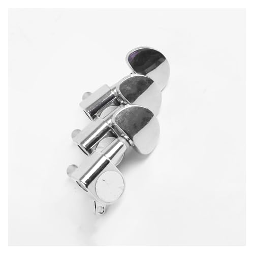 Strings Tuning Pegs Mechaniken Für Gitarre QN-42 Schwarz oder Silber 3L3R Stimmwirbel für Gitarrensaiten, Gitarren-Mechaniken, Melodien für E-Gitarre (Color : Silver)