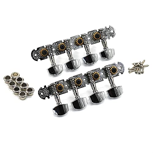 ALFAAL Gitarre Wicker Tuner Button Mandoline Silber Quadrat Rundkopf Gitarre Zubehör