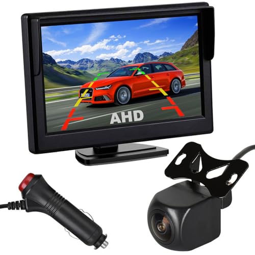 5 Zoll IPS AHD Auto Monitor 1920 * 1080P HD Rückfahrkamera IP68 wasserdichte Nachtsicht Reverse Backup Kamera Kit für 12V-24V Auto SUV MPV