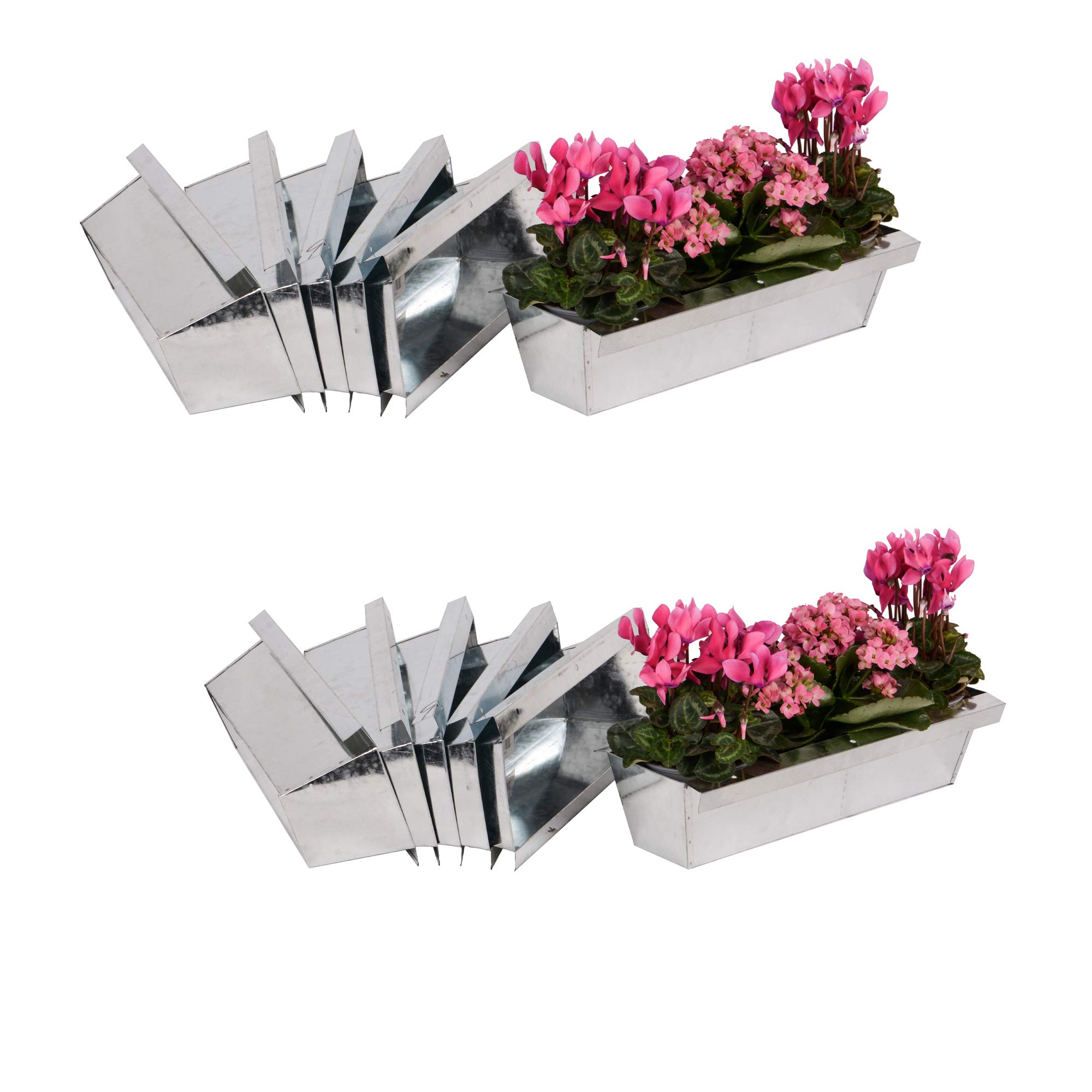 UNUS Blumenkasten mit Aufhängung Set Balkonkasten Einsatz passend für Europaletten für Blumen, Kräuter und Früchte 12 Stück 38cm