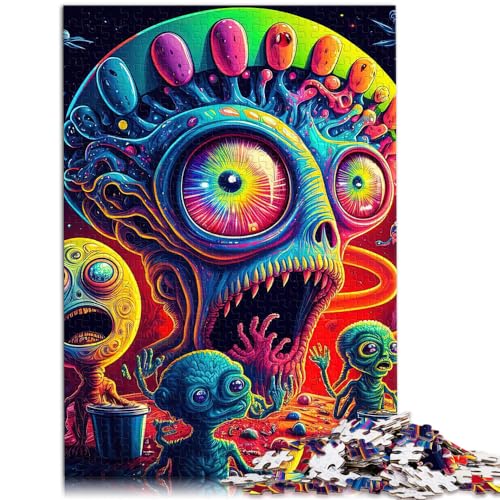 Puzzle, Lernspiele, Alien-Monster, 1000-teiliges Puzzle für Erwachsene, Holzpuzzle zum Stressabbau, schwierige Herausforderung, 1000 Teile (50 x 75 cm)