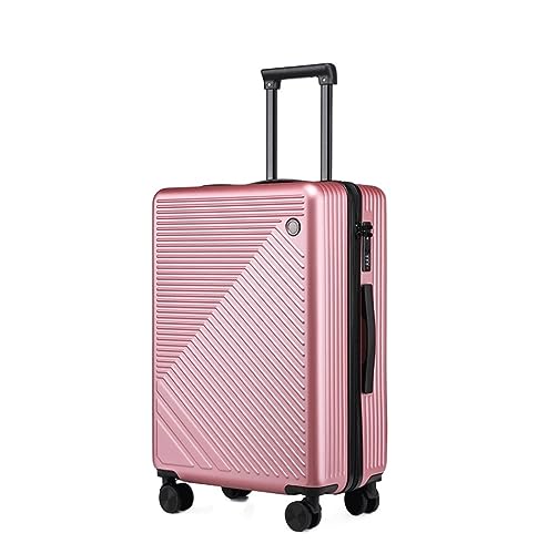 RUVOO Koffer Trolley Reisekoffer 20 Zoll Leichtes Hardside-4-Rad-Spinner-Reisegepäck, Geschäftsgepäck Für Damen Koffer Gepäck Rollkoffer (Color : Pink, Size : 20inch)