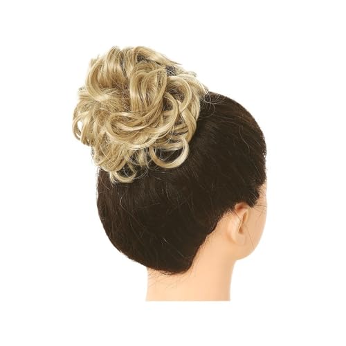 Haarteil Synthetischer unordentlicher Haarknoten, Chignon, Haargummis, gefälschtes Haarband, Zopf, elastischer Haarteilschwanz for Frauen, synthetischer Wickel, lockiger Pferdeschwanz Haarverlängerung