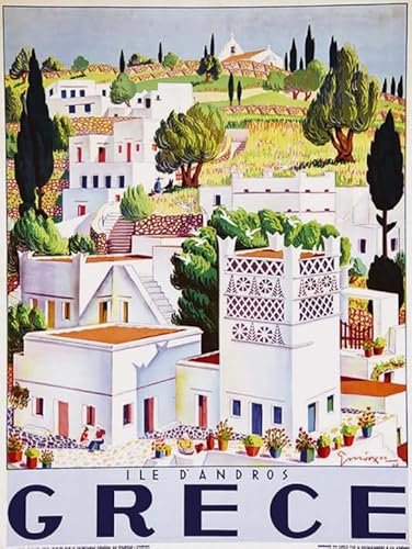 HfmQuisutron Jigsaw Puzzle 1000 Stück Griechische Reiselandschaft Wandkunst Poster Holz Für Erwachsene Kinder Spiele Lernspielzeug Df378Zq