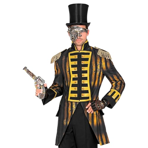 Widmann 49620 49620-Steampunk Parade-Frack, Garde-Uniform, Timepunk, Spacepunk, Kostüm, Karneval, Mottoparty, Herren, Mehrfarbig, XXL